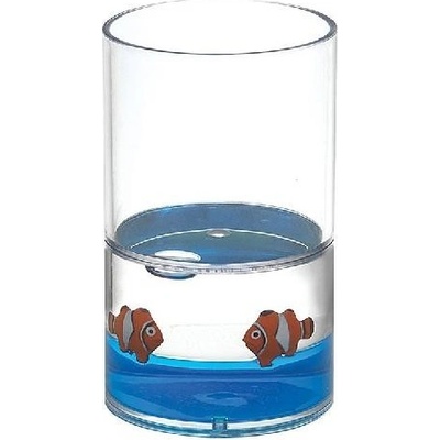 Aqualine Pyxis Pohárik Nemo na kefky a pastu na postavenie modrá/číra PY1089