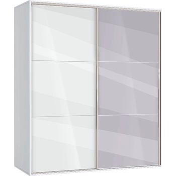 Bogdan Furniture G Гардероб с плъзгащи врати и огледало Memo. bg, модел BM-Ava 41, бял гланц