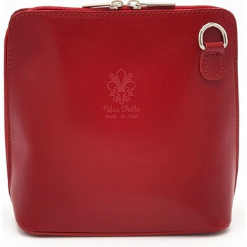 Made In Italy kožená kabelka 1112 červená