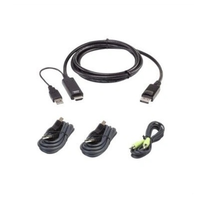 ATEN 2l-7d02uhdpx4 кабел за клавиатура, видео и мишка (kvm) Черен 1, 8 м (14.01.7335)