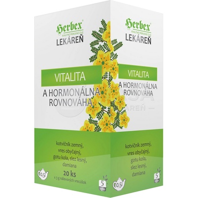 HERBEX Lekáreň VITALITA a hormonálna rovnováha bylinná zmes 20 x 3 g