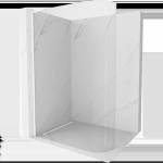 Mexen Kioto-R L Заоблена душ кабина Walk-in 100 x 200 см, прозрачна, бяла - 800-100-103-20-06 (800-100-103-20-06)