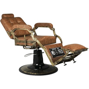 Gabbiano бръснарски стол Boss Old Leather светло (126469)