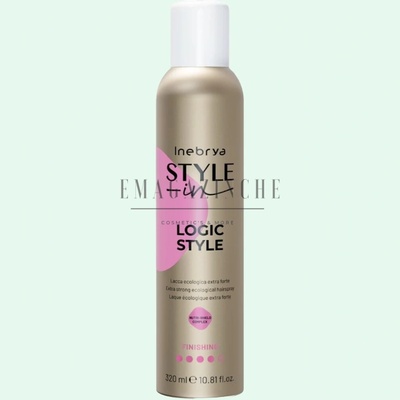 Inebrya Екстра силен екологичен фиксиращ лак 320 мл. Style-In Logic Style Extra Strong Eco Hair Spray (0287466)