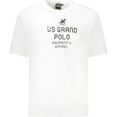 U. s. grand polo Мъжка тениска с къс ръкав us grand polo, Размер l, Цвят Бял (au02648_bi6bianc)