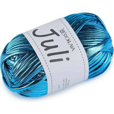 Pletací příze Juli metalická 100 g Varianta: 9 modrá sytá, Balení: 1 ks 60687/157430/283672