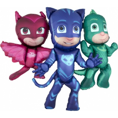 Amscan fóliový balónek Airwalker PJ Masks 144 x 127 cm červená modrá