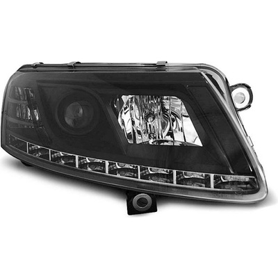 TUNING-TEC Headlights True Drl Black Fits Audi A6 C6 04-08