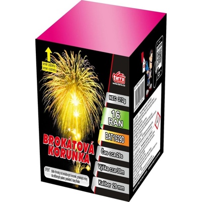 Tarra pyrotechnik Baterie výměnic BROKÁTOVÁ KORUNKA 16 ran 12/1