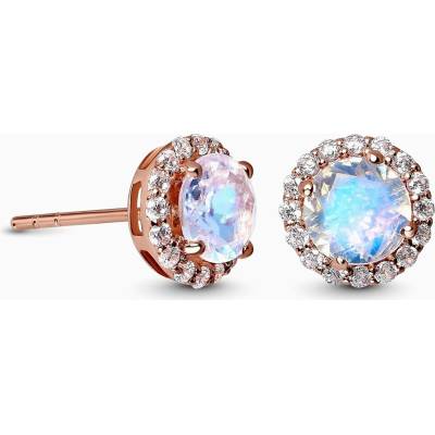 Emporial 14k zlato Vermeil GU-DR2564E-ROSEGOLD-MOONSTONE