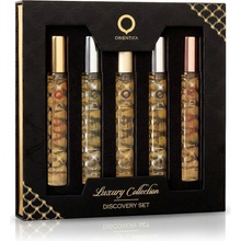 Orientica Luxury Collection EDP Amber Rouge 10 ml + EDP Oud Saffron 10 ml + EDP Velvet Gold 10 ml + EDP Royal Bleu 10 ml + EDP Royal Amber 10 ml dárková sada