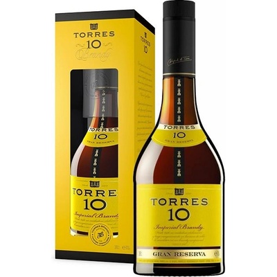 Torres 10 Years Old Gran Reserva 40% 0,7 l (dárkové balení 1 sklenice)