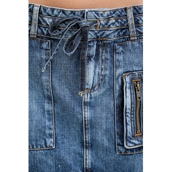 Guess Originals Дънкова пола Guess Originals HARRINGTON в синьо къса с кройка тип молив W5YD0L D5R01 (W5YD0L.D5R01)