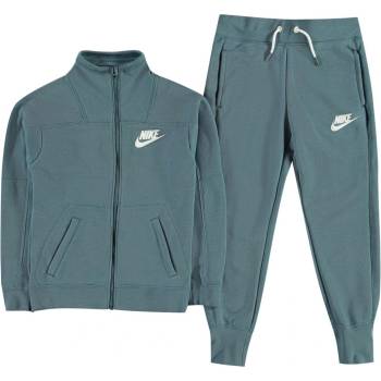 Nike French Terry Tracksuit Junior Girls Green