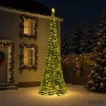 vidaXL LED коледна елха с ламе и основа EKENAS 500 см (42056541)