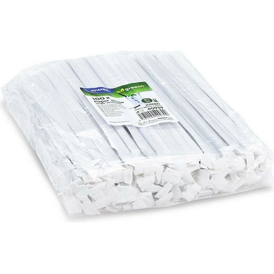 Wimex papírové brčko JUMBO 8 x 25 cm černé jednotlivě balené 100 ks