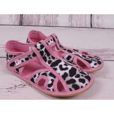 EF Barefoot 386 Panterka šedorůžové otevřené – Zboží Mobilmania