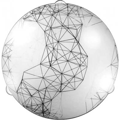 INTO ПЛАФОНИЕРА 67250 ELEKTRA 1xЕ27 Ø250мм БЯЛО/ЧЕРНО (IT 67250 WT+BK)