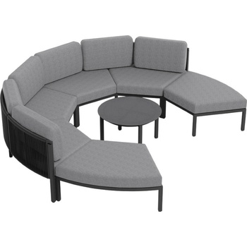 Garden Point Parana Corner 4 градински ъгъл с пуфове антрацит (GAP1531F-COR4PU)