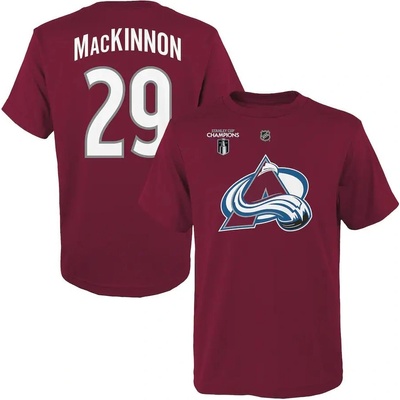 Champion Fanatics dětské tričko Nathan MacKinnon #29 Colorado Avalanche 2022 Stanley Cup s Name and Number