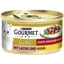 Gourmet Gold jemné kousky losos a kuřecí 24 x 85 g