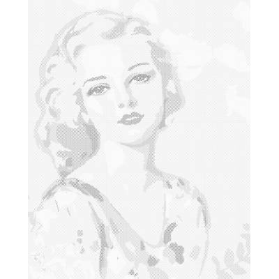 ZUTY Bodkovanie - VINTAGE ŽENA Rámovanie: bez rámu a bez vypnutia plátna, Rozmer: 40x50 cm