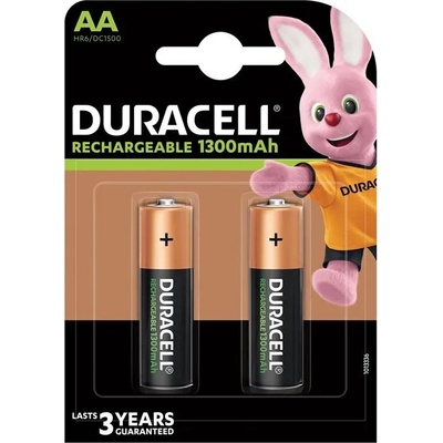 Duracell Акумулаторна батерия Duracell, NiMH, AA, 1300 mAh, 2 броя