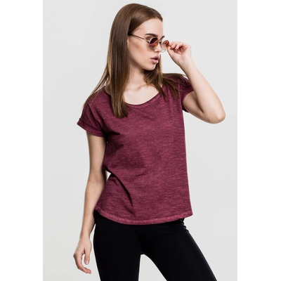Urban Classics Дамска тениска Urban Classics в тъмночервен цвятUB-TB1196-00606 - Тъмночервен, размер M
