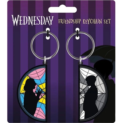 Prívesok na kľúče Pyramid International Wednesday Enid Window, 2 ks