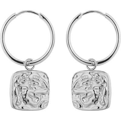 Franco Bene Náušnice se čtvercovým přívěskem stříbrné 2931