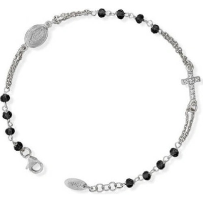 Amen stříbrný náramek Rosaries Crystal BROBNZ3