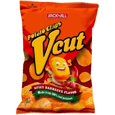 Jack & Jill's Vlnkované chipsy s barbecue příchutí V-Cut 60 g