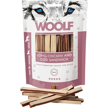 Woolf Dog Chicken & Codfish Soft Sandwich LONG 100 g