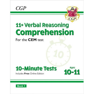 New 11+ CEM 10-Minute Tests: Comprehension - Ages 10-11 Book 1 (with Online Edition) (CGP Books)(Paperback / softback)