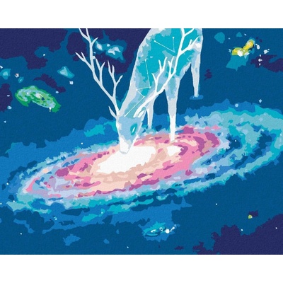 Malování podle čísel Jelen a galaxie