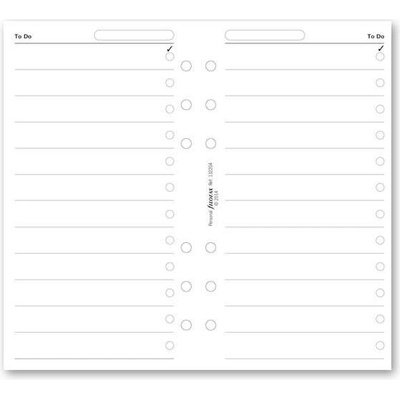 Filofax Nezapomeň A6, bílé náplň osobních diářů 20 listů