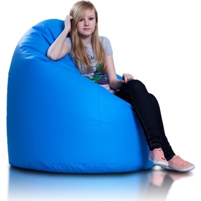 Intermedic SK sedací vak Mega Sako z ekokože 135x85 cm relaxačné a pôrodné kreslo, 335 l E19 Modrá svetlá