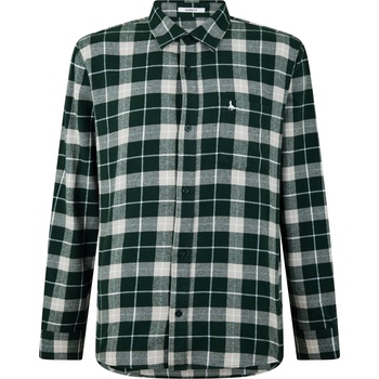 Image 1 of Jack Wills Men's JW Check Long-Sleeve Patterned Shirt - Evergreen