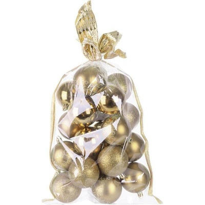 MagicHome Baňky Vánoce 20ks 6cm zlaté na vánoční stromeček