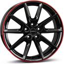 Borbet LX 8x19 5x108 ET45 black rim red