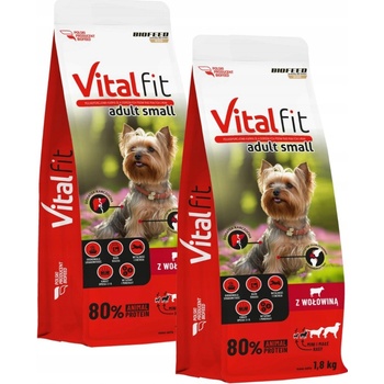 Biofeed VitalFit s hovädzím mäsom Adult Small 2 x 1,8 kg
