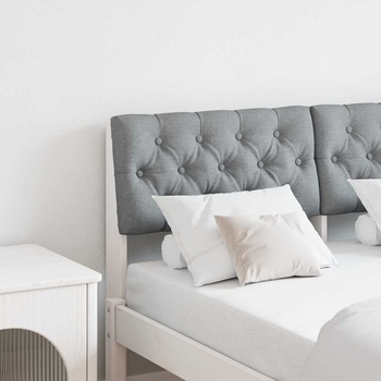 vidaXL Тапицирана табла Светлосиво 120 cm Солидно борово дърво (879188)