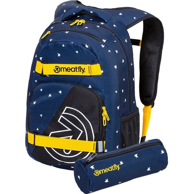 Meatfly batoh Basejumper 6 Backpack Birds Dark Navy