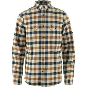 Fjällräven Мъжка риза с копчета Fjällräven Skog Shirt - Fossil / Dark Navy (033-1068-1111)