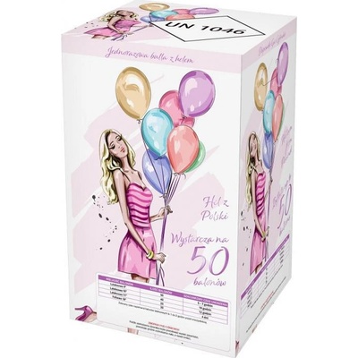 Unique HELIUM na 50 balónků o průměru 9"23cm