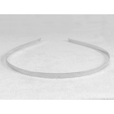 Úzká kovová čelenka do vlasů Barva: stříbrná - šířka 0,5 cm