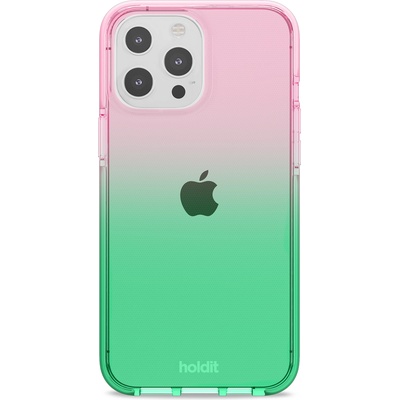 Holdit Гръб Holdit Seethru Case за iPhone 13 Pro Max - Grass green/Bright Pink