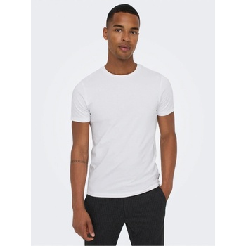 Only & Sons sada dvou pánských basic triček v bílé barvě