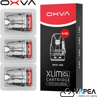 OXVA Xlim CL Pod Top Fill cartridge 0,4ohm 3ml 3 ks