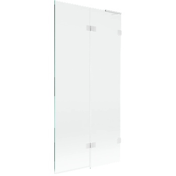 Mexen Lunar L сгъваем параван за вана 2-крилен десен 90 x 150 см, прозрачeн, бял - 897L-090-100-20-00-P (897L-090-100-20-00-P)